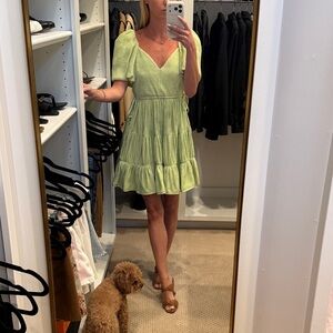 Jonathan Simkhai Green Mini Dress - Size 0 / XS